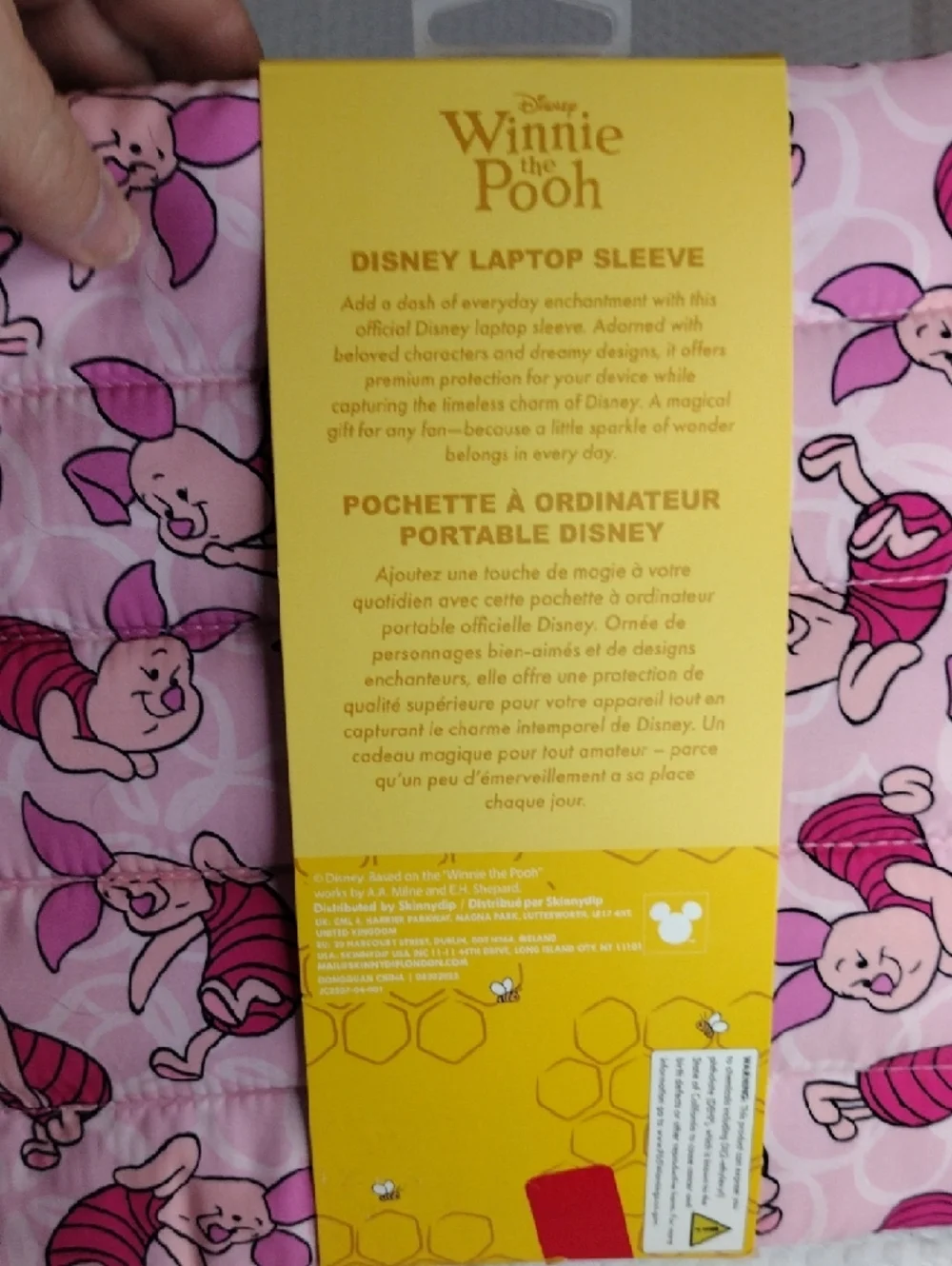 Disney Winnie the Pooh Pink Piglet Pattern Laptop Sleeve